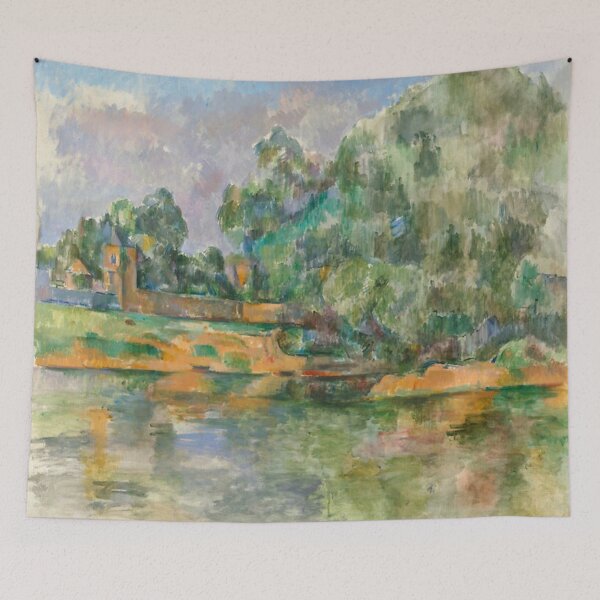 Item preview, Paul Cézanne - Riverbank, 1895 Painting designed and sold by Vivanne-art.