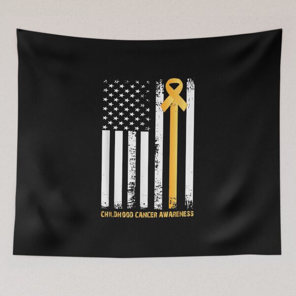 Item preview, Gold ribbon in a flag designed and sold by Kentkroon.