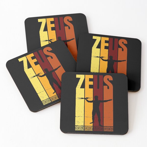 Item preview, Silhouette of Zeus holding thunderbolt distressed typography  designed and sold by Happy Puppy Print On Demand.