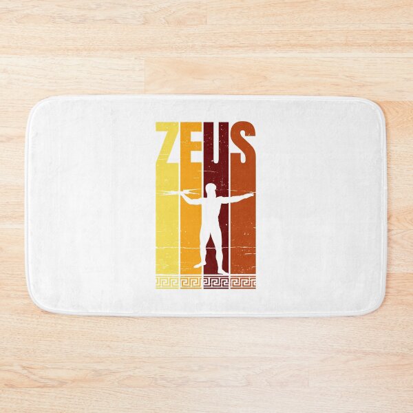 Item preview, Silhouette of Zeus holding thunderbolt distressed typography  designed and sold by Happy Puppy Print On Demand.