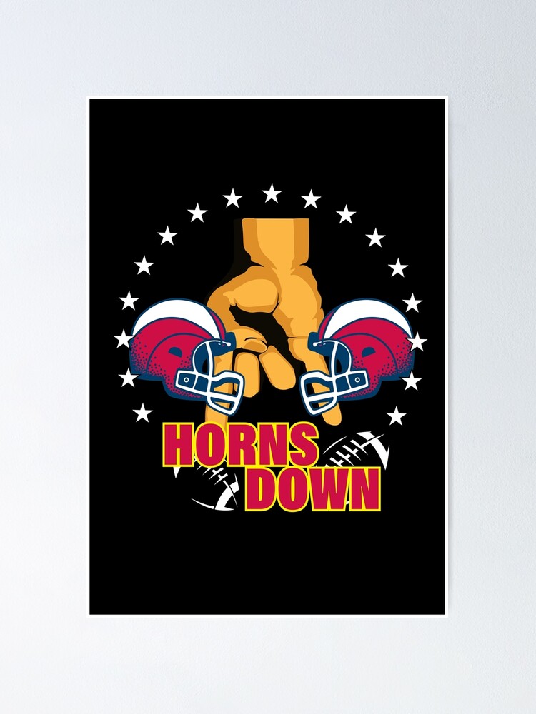 "Horns Down Hand Sign Worth the Penalty" Poster for Sale by edhie815