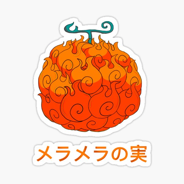 One Piece Ace Devil Fruit Pixel Art (Mera Mera) Sticker for Sale by  SnailKisses