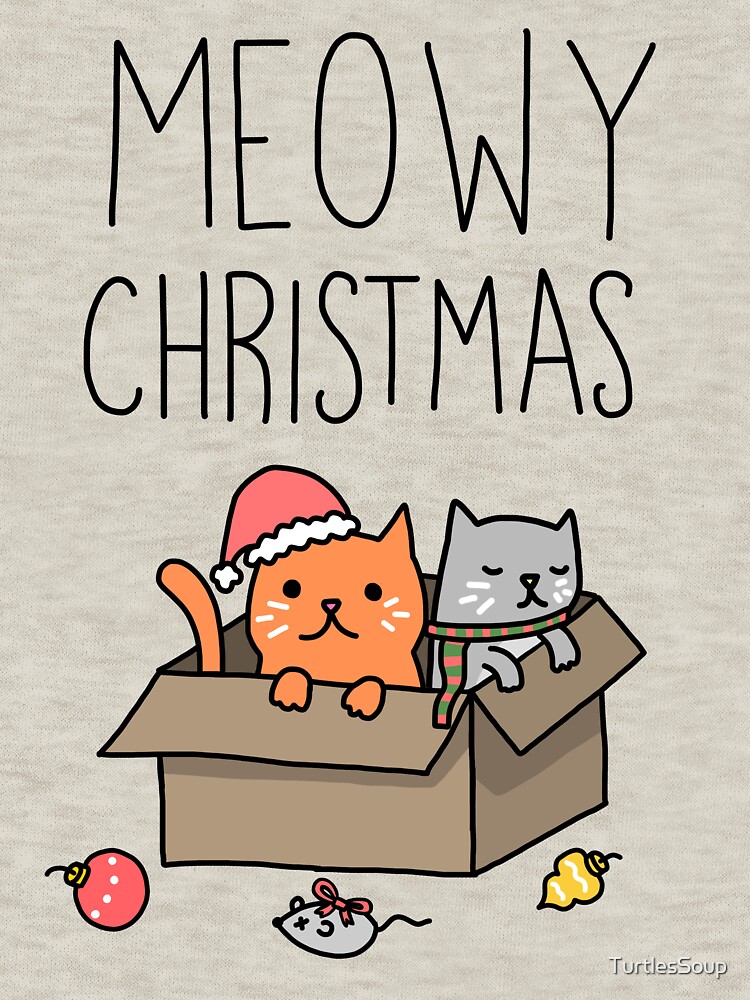 Meowy Christmas Cat Holiday Pun by TurtlesSoup