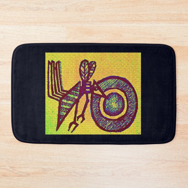 Item preview, African Contemporary Artwork Painting of The Bee in Yellow and Blue designed and sold by Tony Cisse.