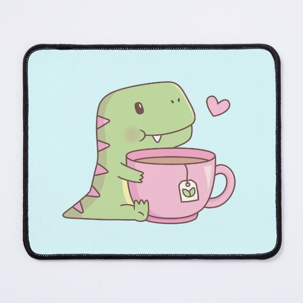 Item preview, Cute Little Dino Hugging Teacup designed and sold by rustydoodle.
