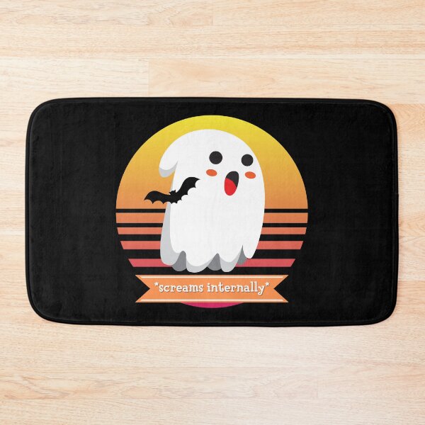 Item preview, Halloween Cute Ghost is Afraid of Bats *Screams Internally* designed and sold by Nathalie Aynié.
