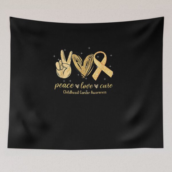 Item preview, Peace Love Cure Ribbon Childhood Cancer Awareness Gifts Idea designed and sold by Kentkroon.