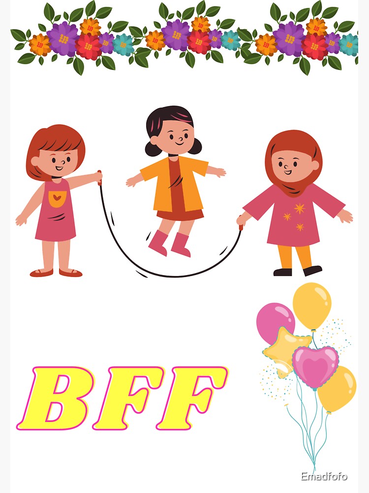 Best Friend Forever Bff Beautiful Friends Sticker By Emadfofo Redbubble 