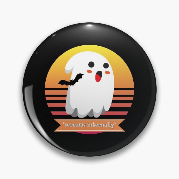Item preview, Halloween Cute Ghost is Afraid of Bats *Screams Internally* designed and sold by Nathalie Aynié.