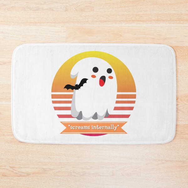 Item preview, Halloween Cute Ghost is Afraid of Bats *Screams Internally* designed and sold by Nathalie Aynié.