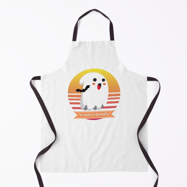 Item preview, Halloween Cute Ghost is Afraid of Bats *Screams Internally* designed and sold by Nathalie Aynié.
