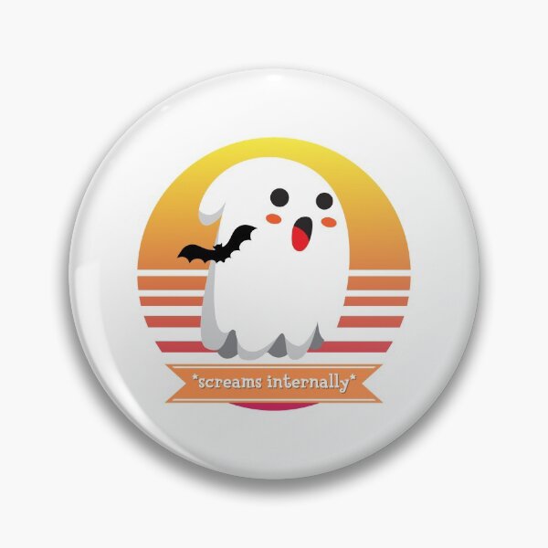 Item preview, Halloween Cute Ghost is Afraid of Bats *Screams Internally* designed and sold by Nathalie Aynié.