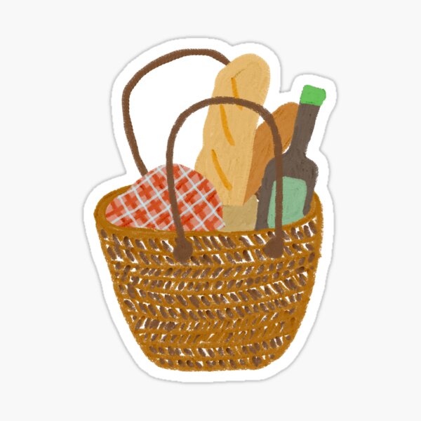 "picnic basket" Sticker for Sale by peacefulspace Redbubble