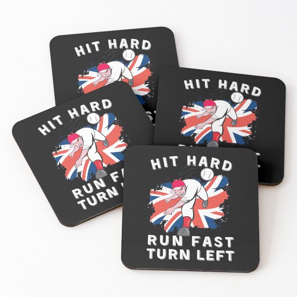 Item preview, Gift Men Baseball Uk Flag Hit Hard Run Fast Vintage Awesome For Movie Fan designed and sold by JeanneCartwrih.