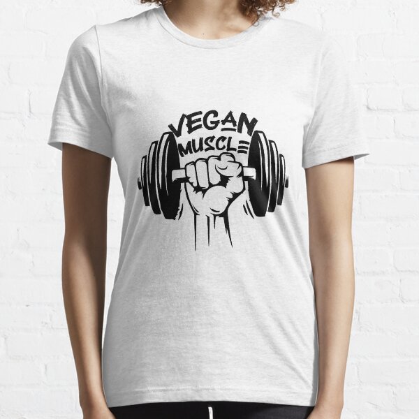 Vegan Muscle Tee Shirt , Funny gym Essential T-Shirt Essential T-Shirt