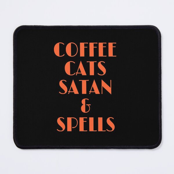 Item preview,  COFFEE CATS SATEN AND SPELLS ORANGE designed and sold by DemonicGloom.