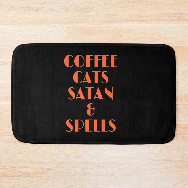 Item preview,  COFFEE CATS SATEN AND SPELLS ORANGE designed and sold by DemonicGloom.