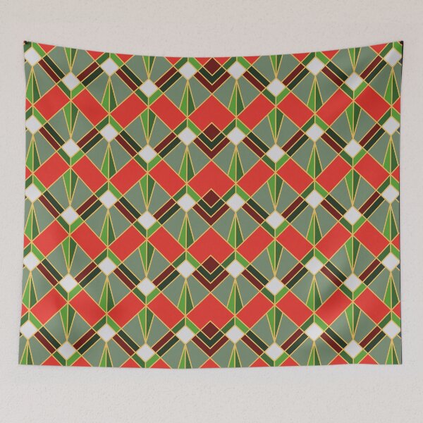 Item preview, Christmas art deco pattern designed and sold by PoeticGear.