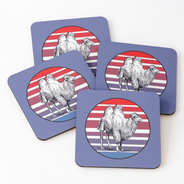 Item preview,  Retro Style Sunset With Artistic Bactrian Camel  designed and sold by taiche.