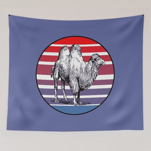 Item preview,  Retro Style Sunset With Artistic Bactrian Camel  designed and sold by taiche.