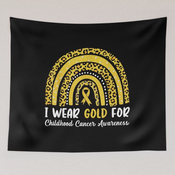 Item preview, I Wear Gold For Childhood Cancer Awareness Rainbow Leopard designed and sold by Kentkroon.