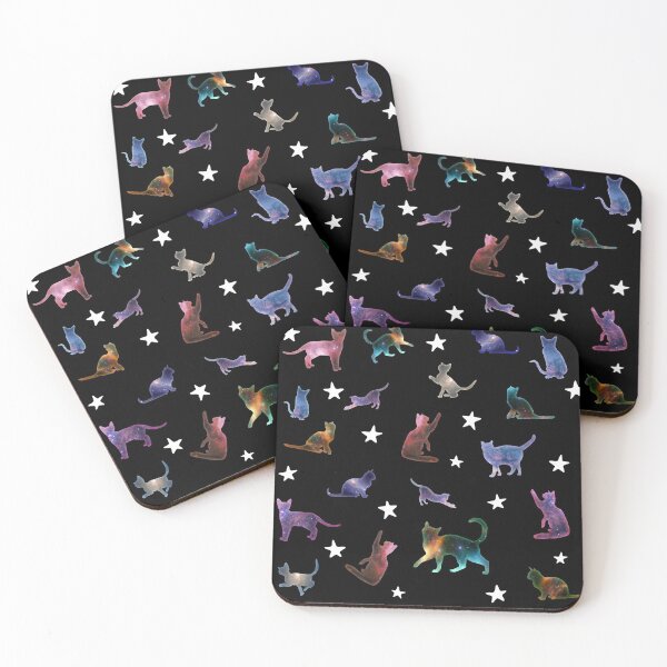 Item preview, Space Cats & Stars Print designed and sold by KittyCatsJoy.