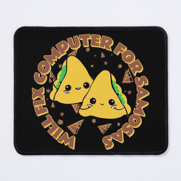 Item preview, Will Fix Computer for Samosas - programmer - nerd culture - brown, yellow and green designed and sold by hasbeenz.