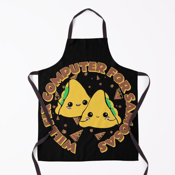 Item preview, Will Fix Computer for Samosas - programmer - nerd culture - brown, yellow and green designed and sold by hasbeenz.