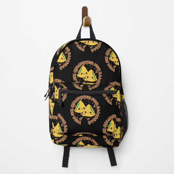 Item preview, Will Fix Computer for Samosas - programmer - nerd culture - brown, yellow and green designed and sold by hasbeenz.