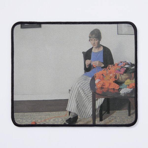 Item preview, Woman knitting - Harold C Harvey designed and sold by Vintage Designs +.