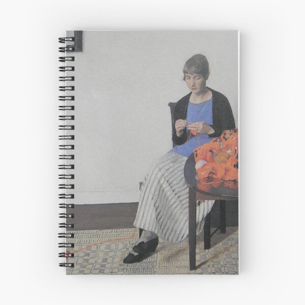 Item preview, Woman knitting - Harold C Harvey designed and sold by Vintage Designs +.