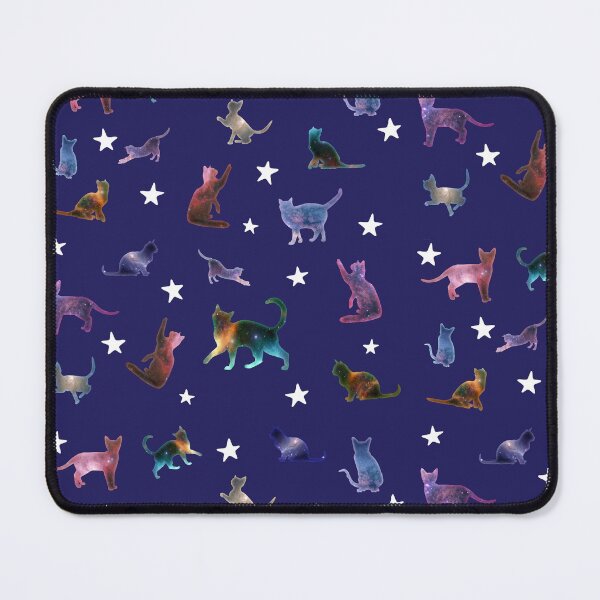 Item preview, Blue Space Cats & Stars Print designed and sold by KittyCatsJoy.