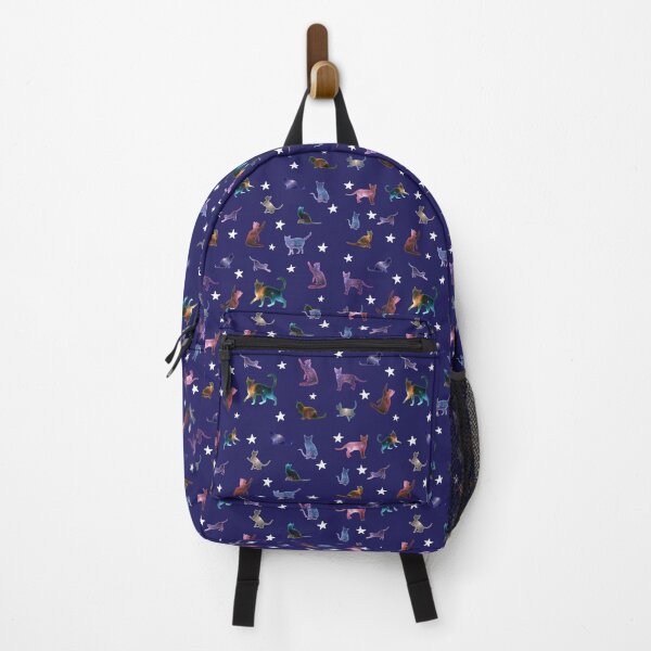 Item preview, Blue Space Cats & Stars Print designed and sold by KittyCatsJoy.