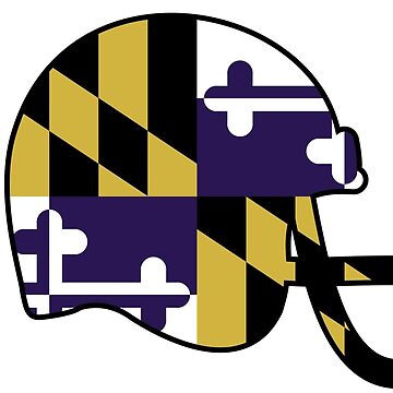 Ravens gold helmet concept with a sublimated Maryland flag pattern