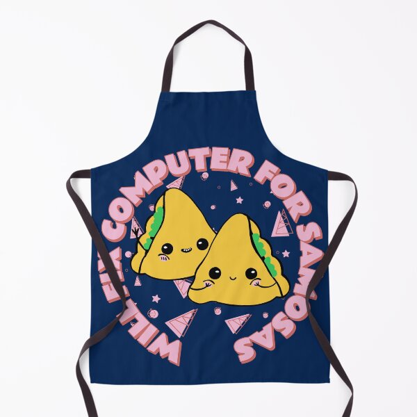 Item preview, Will Fix Computer for Samosas - programmer - nerd culture - pink, yellow and green designed and sold by hasbeenz.
