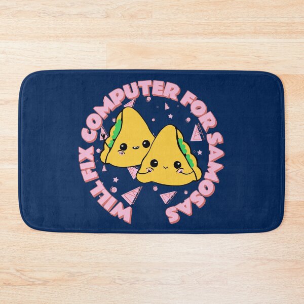 Item preview, Will Fix Computer for Samosas - programmer - nerd culture - pink, yellow and green designed and sold by hasbeenz.