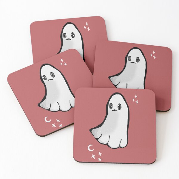 Item preview, Amber Background Cute spooky ghost  designed and sold by DemonicGloom.