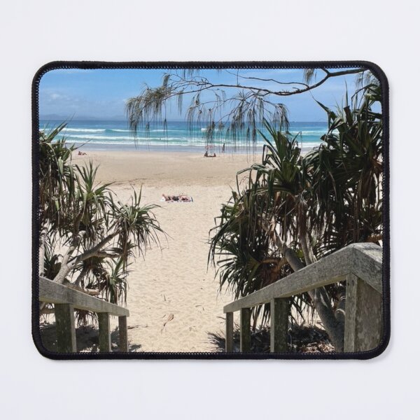 Item preview, Summertime Beach Scene With Tropical Leaves designed and sold by PrintHatcher.