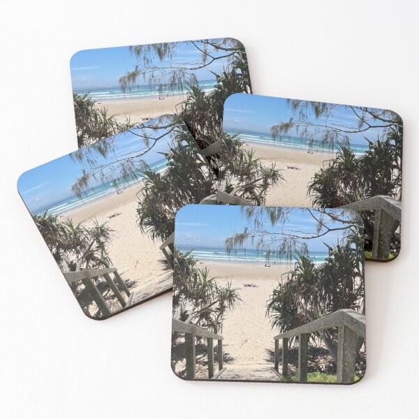 Item preview, Summertime Beach Scene With Tropical Leaves  designed and sold by PrintHatcher.