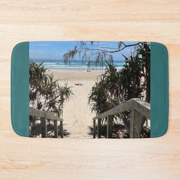 Item preview, Summertime Beach Scene With Tropical Leaves  designed and sold by PrintHatcher.