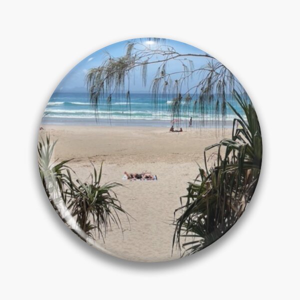 Item preview, Summertime Beach Scene With Tropical Leaves  designed and sold by PrintHatcher.