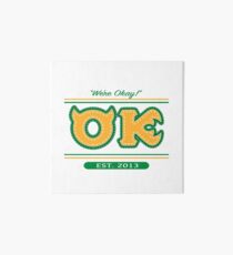 Oozma Kappa Spirit Wear Art Board Print