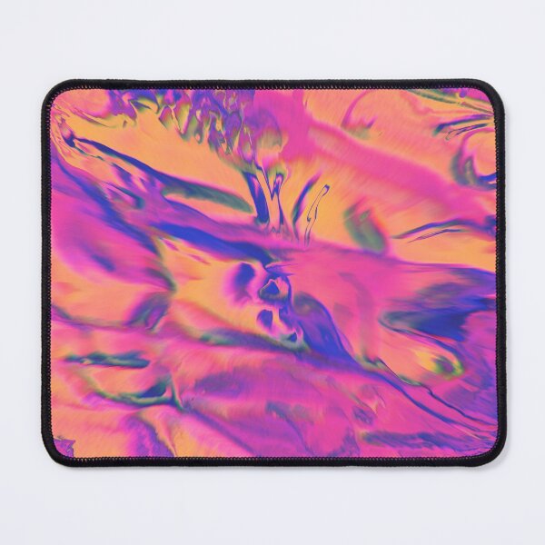 orange pink blue melt Mouse Pad