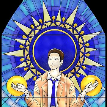 Artwork thumbnail, Castiel stained glass by PharLapcartoon