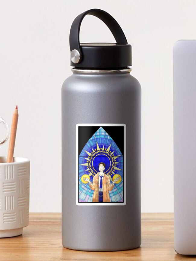 Thumbnail 1 of 3, Sticker, Castiel stained glass designed and sold by PharLapcartoon.