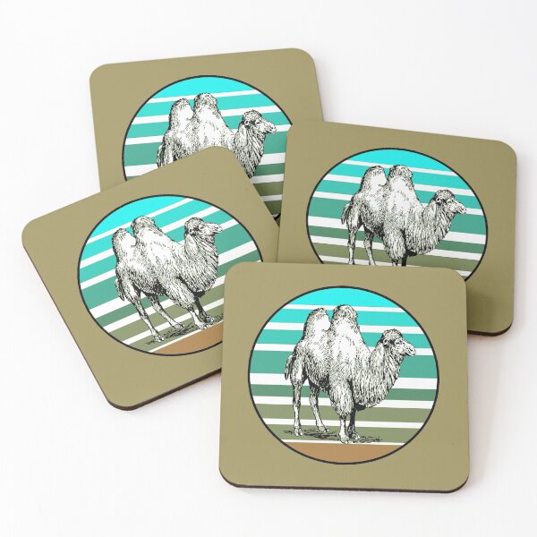 Item preview, Retro Style Sunset With Artistic Bactrian Camel  designed and sold by taiche.