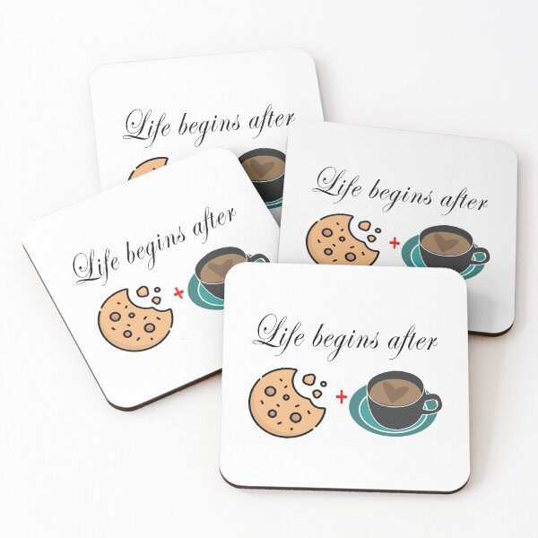 Item preview, Life begins after coffee and cookies 3 designed and sold by Nikmay Design.