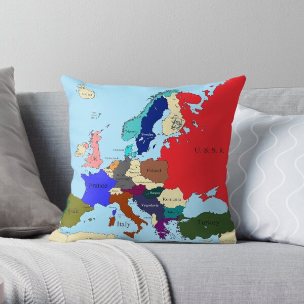 Europe 1989 Throw Pillow