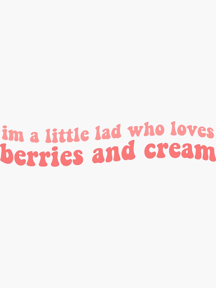 "im a little lad who loves berries and cream cute pink little lad dance