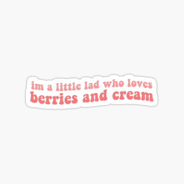 Berries And Cream Tiktok Tik Tok Trend Sound Pink Funny Berries And Cream Berries And Cream Sticker By Emcazalet Redbubble